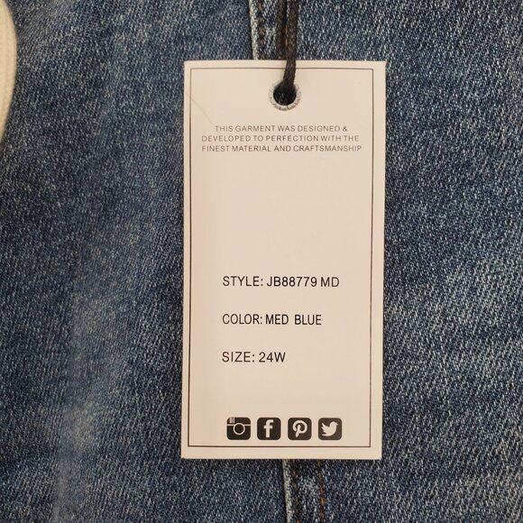 Judy Blue High Waist Jogger Jeans Denim Pants Women Size Plus 24W NWT Dark Wash - Picture 4 of 16